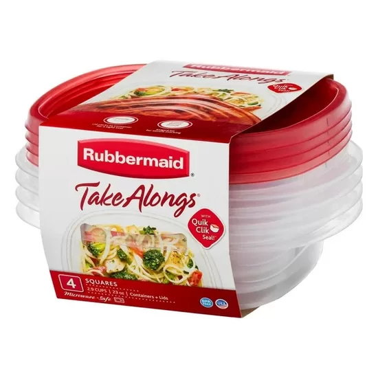 Rubbermaid TakeAlongs - Contenants pour aliments 2,9 tasses (669 ml), paquet de 4